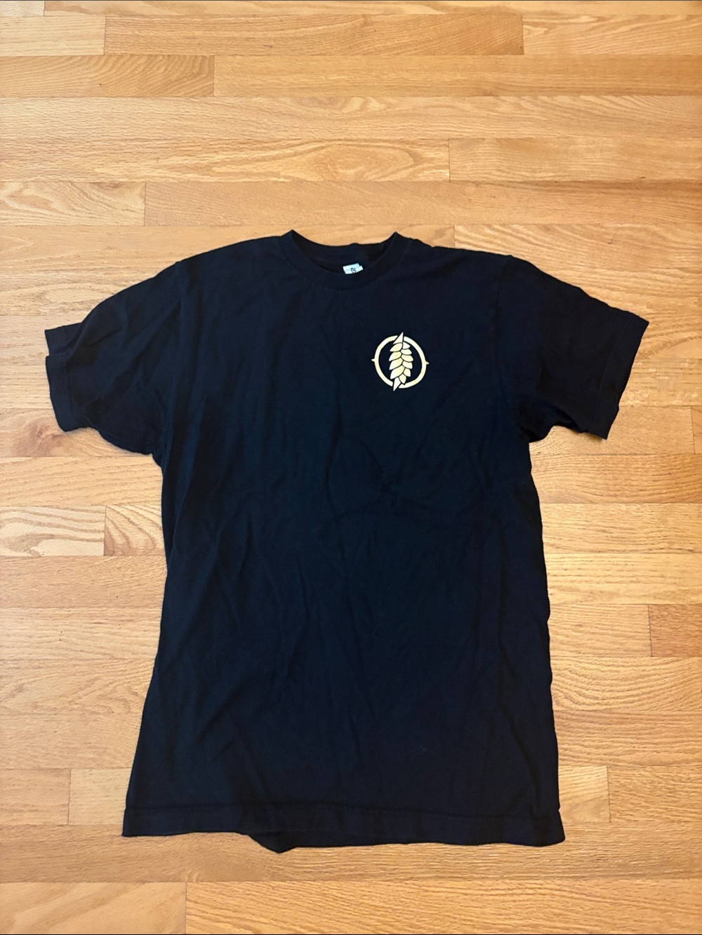 Tultex Black Short-Sleeve Tee with Hops Crest